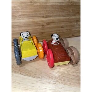 McDonald's 101 Dalmatians Flip Car Dog & Swamp Rat  Two Cars  NO BAG